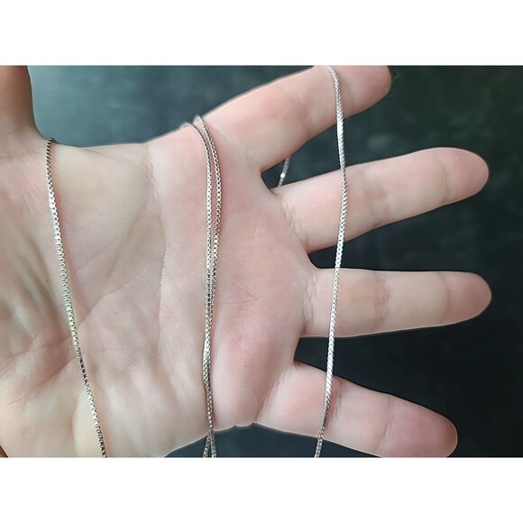 Italy 925 Sterling Silver Chain Necklace Vintage - Picture 6 of 10